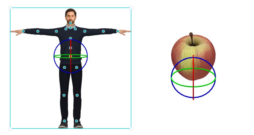 Rotation feature available for both 3D characters and props