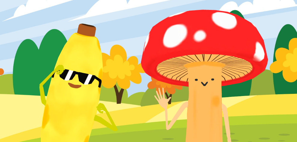 cartoon style of animation created with the online animation tool