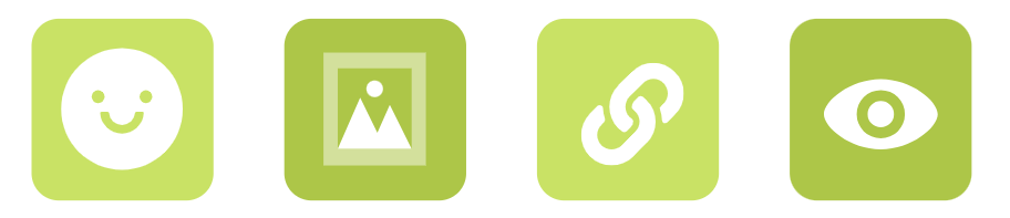 Icons for why sound is Important in video