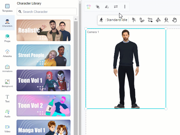 steps of swapping characters without changing the action