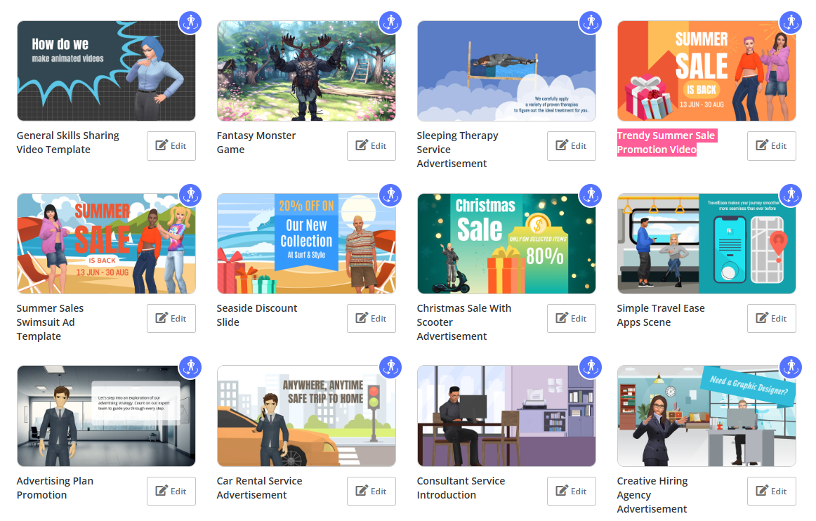 10,000+ high-quality scenes in various artistic styles