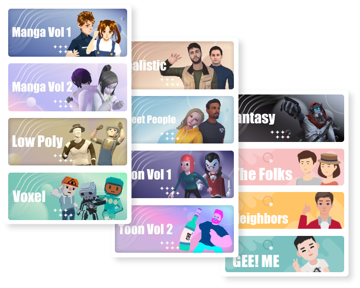 characters in different styles are provided in the animation maker