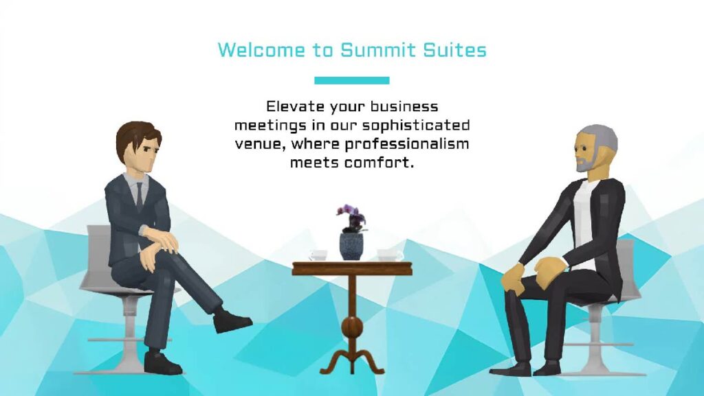 3D character template about business suite promotion