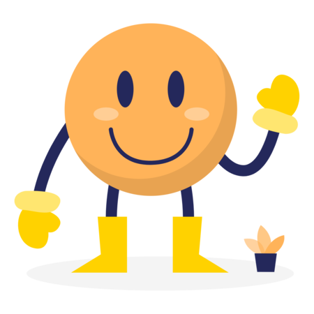 Illustration showing the idea of emotion of the 3D characters, happy