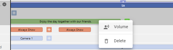 Adjust the volume of the speech on the timeline