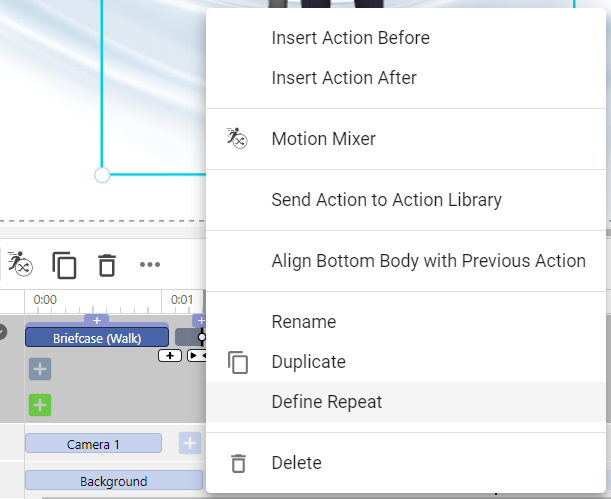 Use Define Repeat feature to make the pose be longer for more customization.