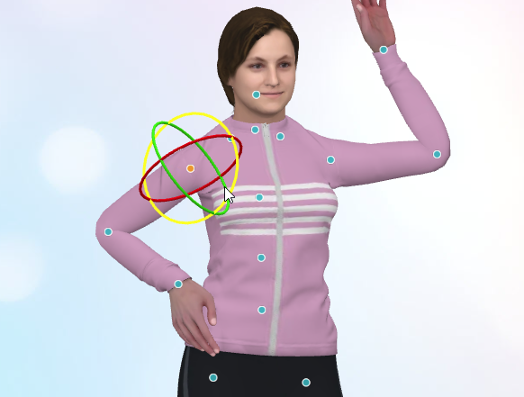 Freely rigging characters by rotation the joint.