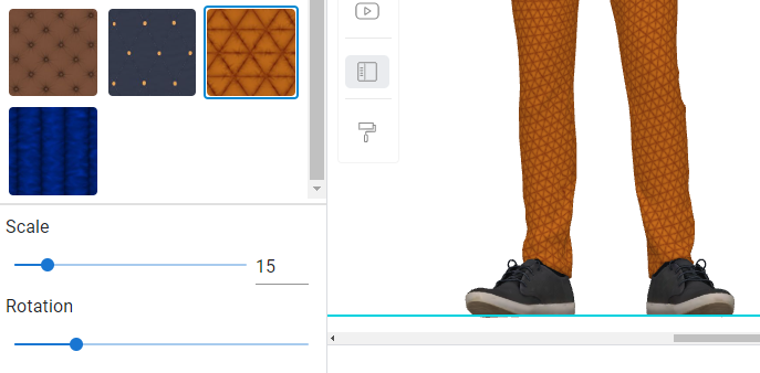 scale and rotation of the pattern are customizable
