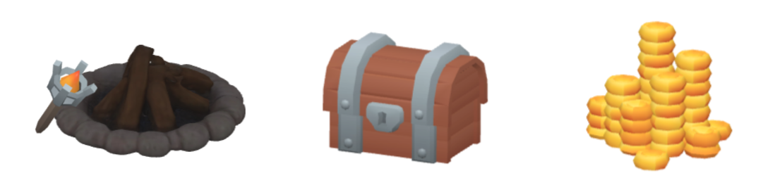 Clay style 3D props provided in Visual Paradigm Online.