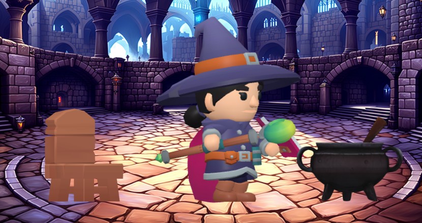 3D character template about magic bowl