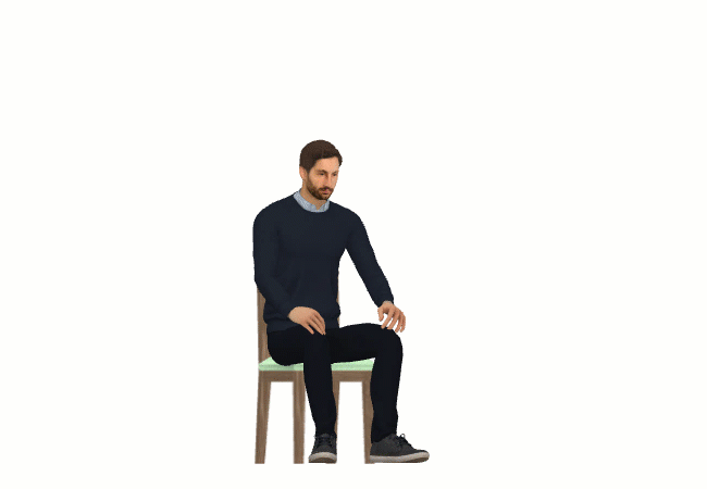 gif showing from sit to stand