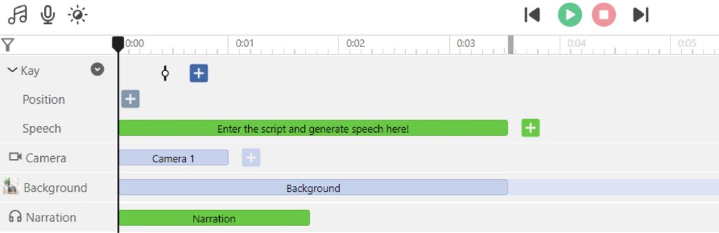 Screenshot of the timeline with the sound added.