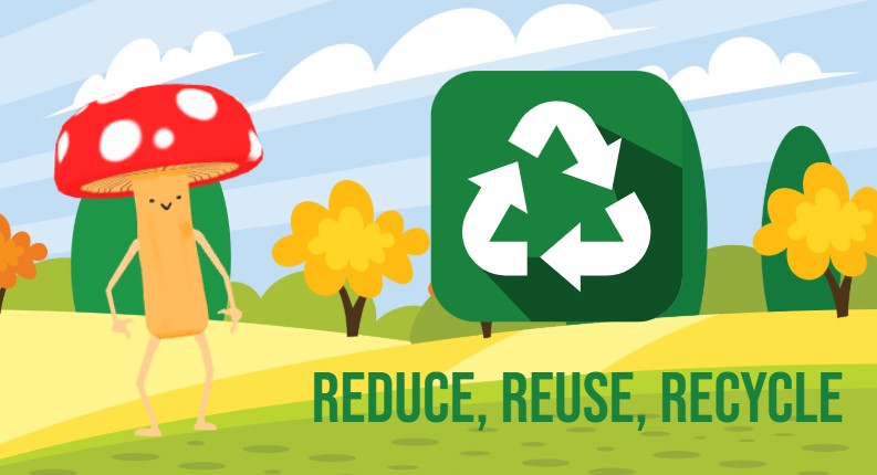 A animation template depicts the eco living, illustrating each living ways