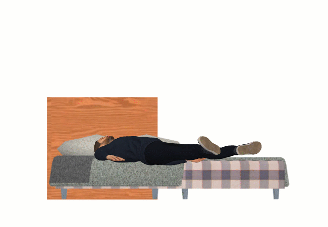 gif showing from lay to stand