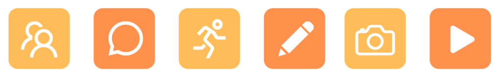 Icons showing many features are provided in the online animation tool