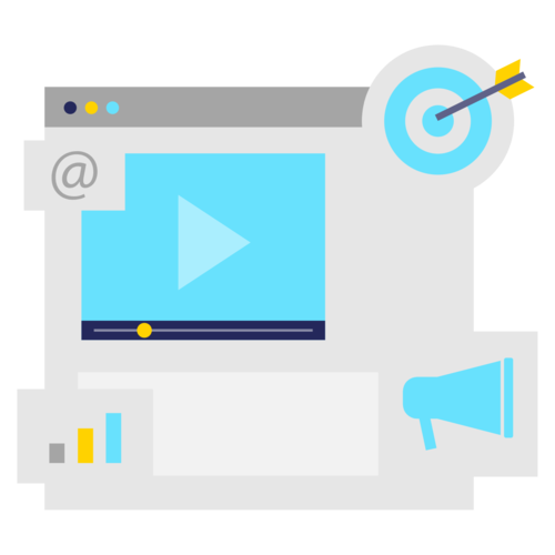 Illustration representing the online animation creating