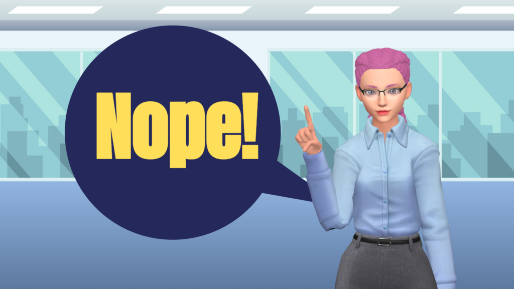 Illustration asking you not to do something when creating animation