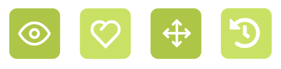 Icons showing the importance of enter and exit animations.