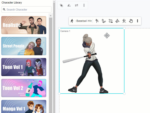 Steps of customizing action to fit the character