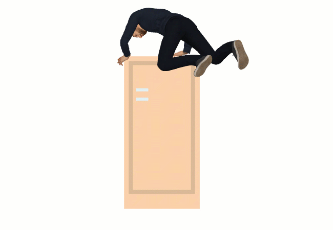 gif showing from climb to jump