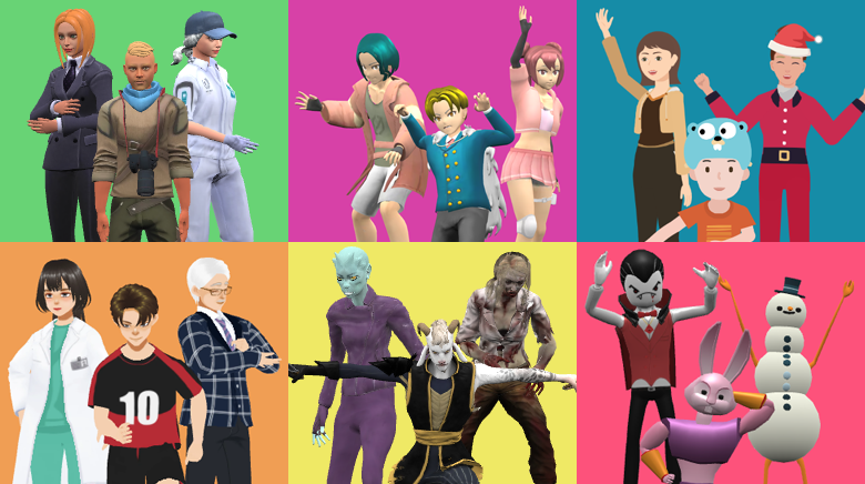 various character families are provided in the animation maker