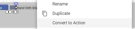 Change the repeated pose to a longer action bar with Convert to Action feature.