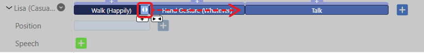 Repeating the action by dragging the button on the edge of the action bar.